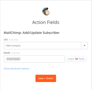 zapier gmail to mailchimp automation