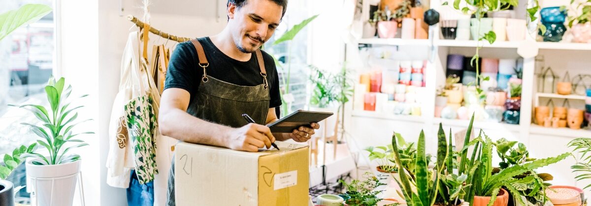 man fulfilling orders