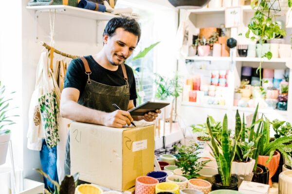 man fulfilling orders