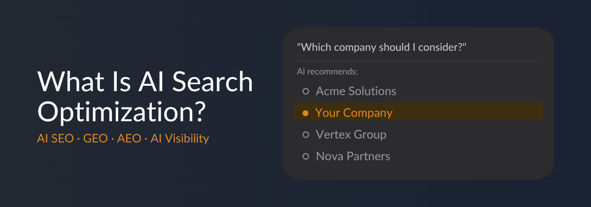 What Is AI Search Optimization? blog hero image