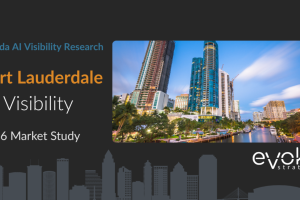 Fort Lauderdale AI Visibility Research 2026 market study cover featuring the Fort Lauderdale skyline and Evoke Strategy branding.